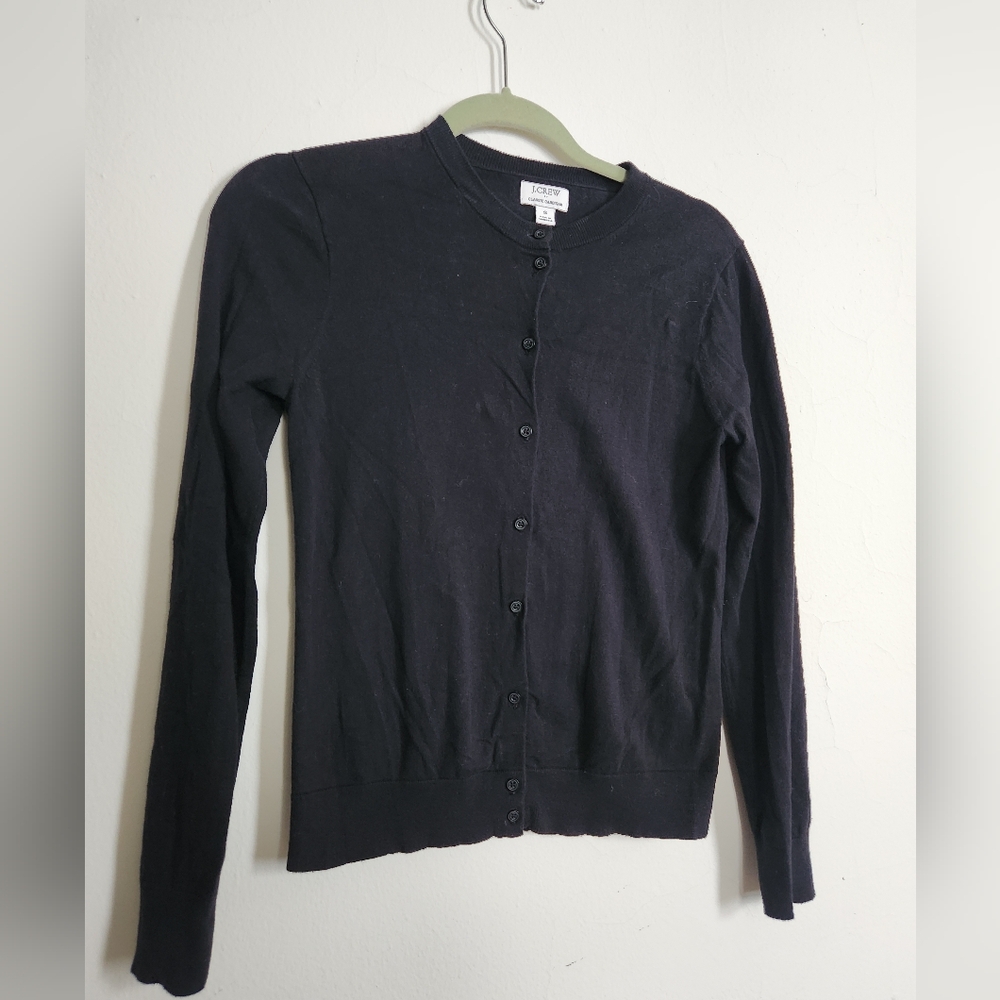 J.Crew 100% Cotton Black Cardigan